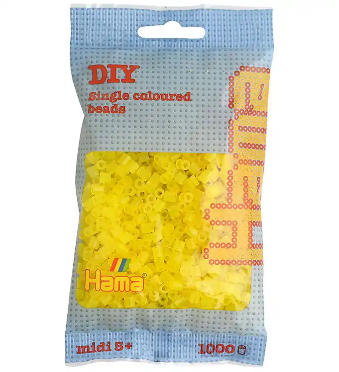 Koop Online Hama Midi Kralen - 1000 st. - 14 Transparant Geel