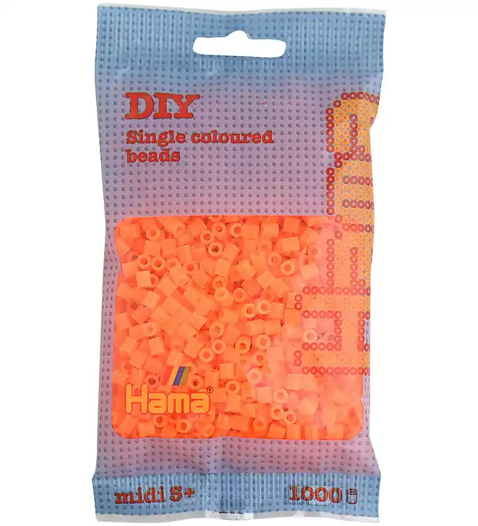 Superprijs Hama Midi Kralen - 1000 st. - 38 Neon Oranje