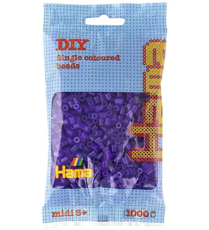 Hama Midi Kralen - 1000 st. - 24 Transparant Paars Uitverkoop