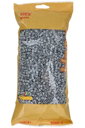 Aanbieding Hama Midi Kralen - 6000 st. - 17 Grijs