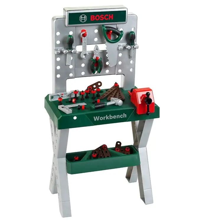 Bosch Mini Werkbank - Speelgoed - Donkergroen/Zilver Koopje