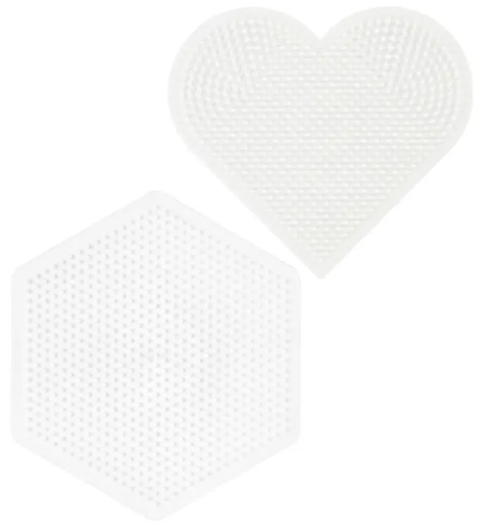 Laatste Versie Hama Midi Kralen Mal - 2-pack - Hart & Zeshoek