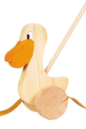 Voordeelprijs Goki Houten Duwfiguur Pelikaan