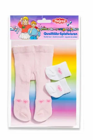Betaalbaar Poppenmaillot met Sokken - Roze, 28-35 cm