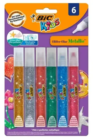 BIC Kids Glitterlijm Metallic, 6st. Korting