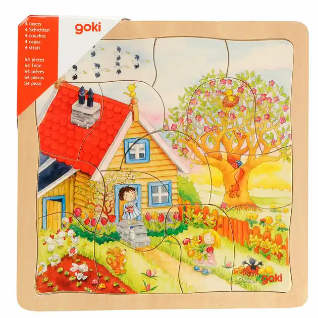 Koop Vandaag Goki 4-lagen Puzzel Seizoenen, 54st.