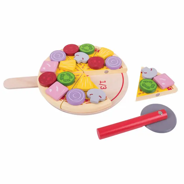 Goedkoop Bigjigs Houten Pizza met Beleg