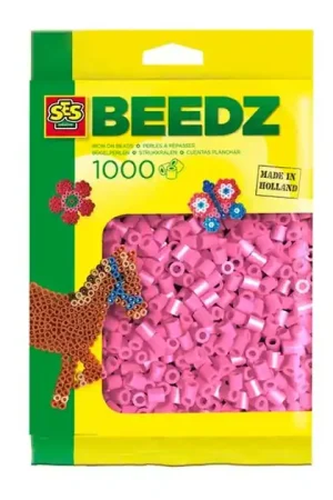 Beperkt Aanbod SES Strijkkralen - Roze, 1000st.