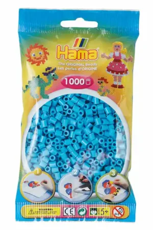 Aanbieding Hama Midi Strijkkralen - Azuurblauw (049), 1000st.