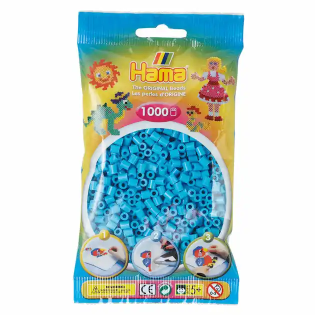 Aanbieding Hama Midi Strijkkralen - Azuurblauw (049), 1000st.