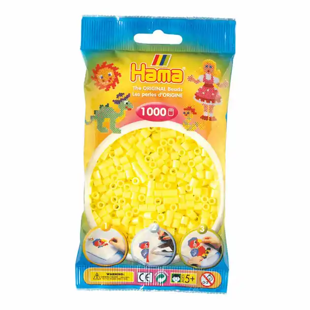 Beperkt Aanbod Hama Midi Strijkkralen - Geel Pastel (043), 1000st.