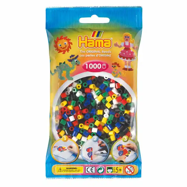 Hama Midi Strijkkralenmix Primair, 1000st. Laatste Versie