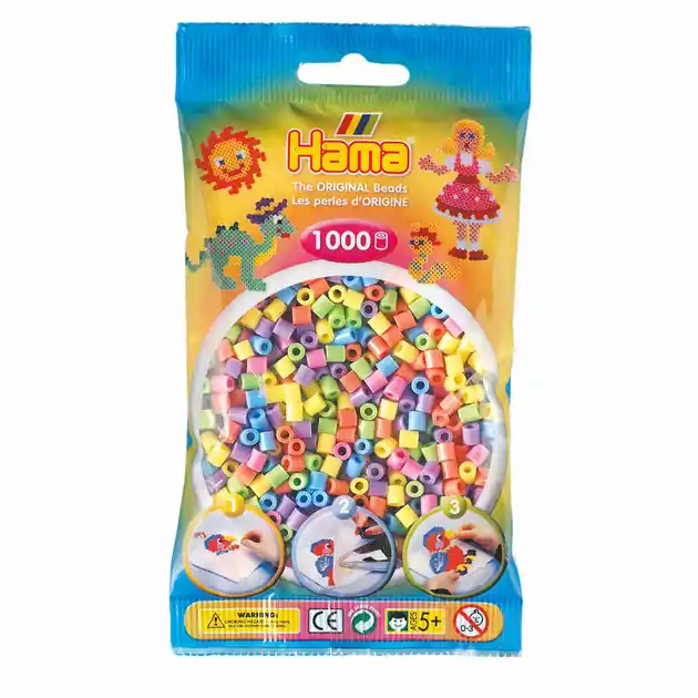 Hama Midi Strijkkralen - Pastelmix, (050) 1000st. Gereduceerde Prijs