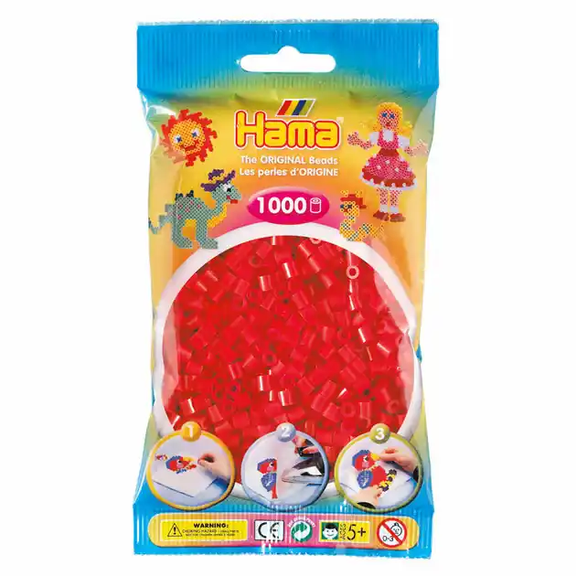 Koopje Hama Midi Strijkkralen - Rood, (05) 1000st.