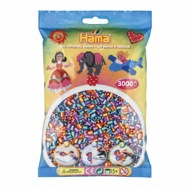 Hama Midi Strijkkralenmix - Gestreept (201-92), 3000st. Premium