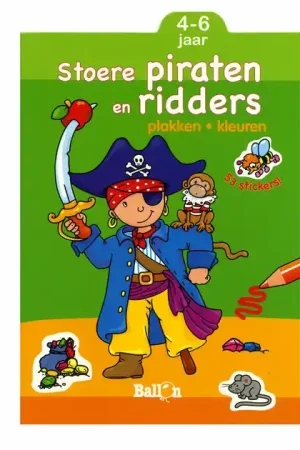 Plakken en Kleuren - Stoere Piraten en Ridders, 4-6 jaar Merkproduct