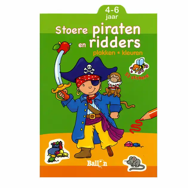 Plakken en Kleuren - Stoere Piraten en Ridders, 4-6 jaar Merkproduct