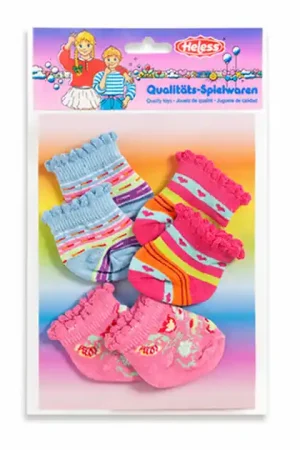 Betrouwbaar Poppensokken Gekleurd, 3 paar, 35-46 cm