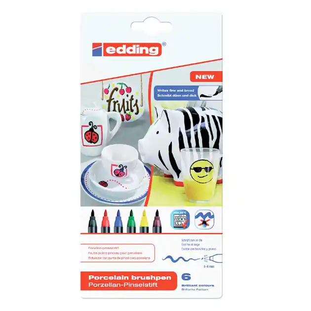 Merkproduct Viltstift Brushpen Edding 4535 porselein familie