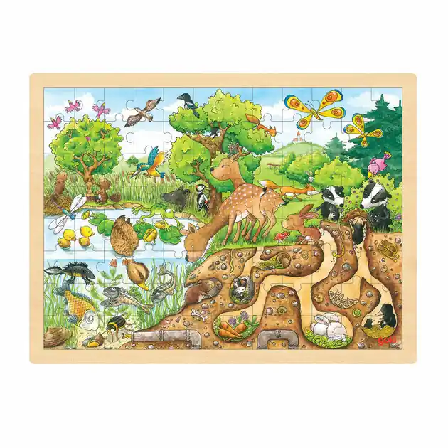 Goki Puzzel Natuur, 96st. Hoge Kwaliteit
