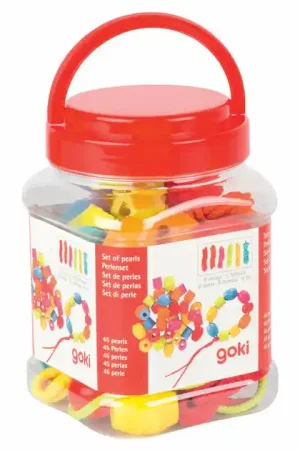 Uitverkoop Goki Houten Kralenset, 45st.