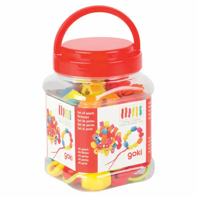 Uitverkoop Goki Houten Kralenset, 45st.
