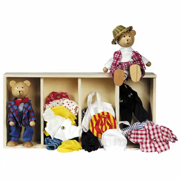 Goki Poppenhuis Berenpopjes + Kleding Lage Prijs