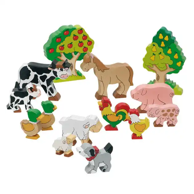 Goki Houten Boerderij Dieren, 14st. Favoriet