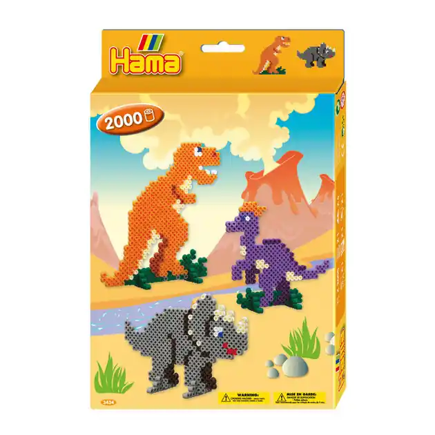Beste Prijs Hama Midi Strijkkralenset - Dino, 2000st.