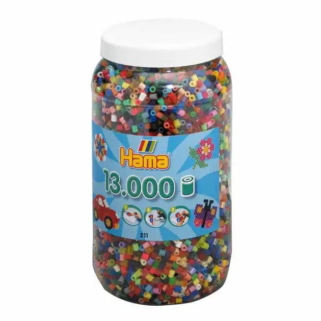 Hama Midi Strijkkralen in Pot - Mix (068), 13.000st. Fabrieksprijs