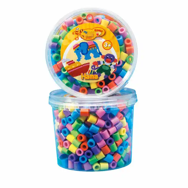 Veilige Betaling Hama Maxi Strijkkralen in Bak - Pastelmix (050), 600st.