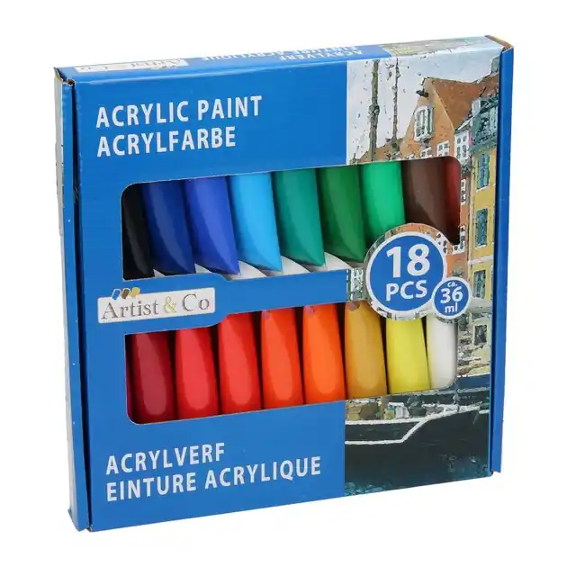 Actieprijs Acrylverf, 18dlg.