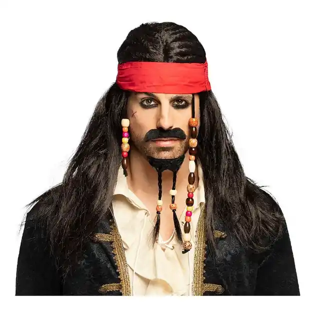 Pruik Tobias Met Bandana, Snor En Baard Tijdelijk Beschikbaar