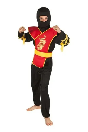 Betrouwbaar Kinderkostuum Ninja Meester, 7-9 Jaar