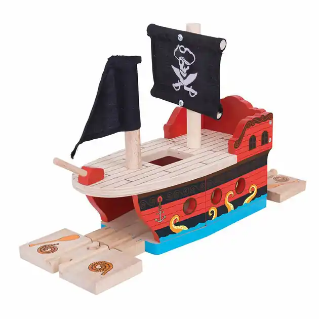 Bigjigs Houten Rails - Piratenschip Hete Deal