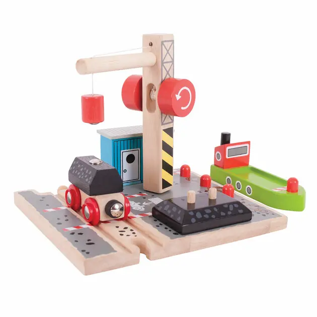 Koop Online Bigjigs Houten Rails - Laadstation Steenkool