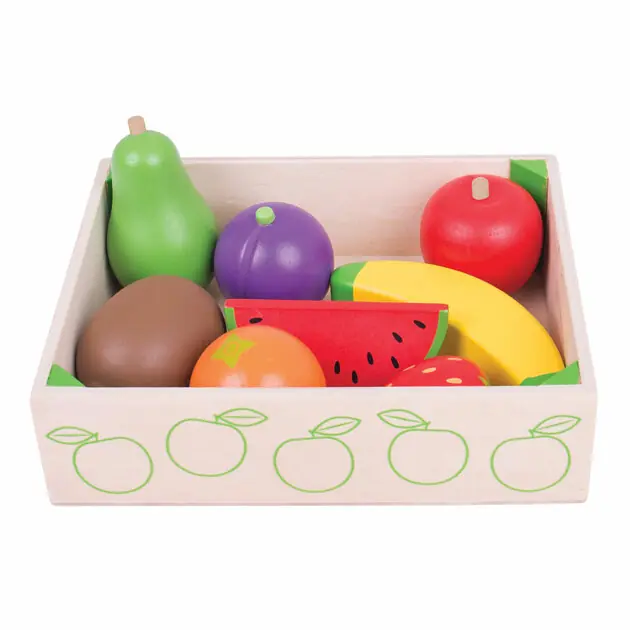 Actieprijs Bigjigs Houten Kistje met Fruit, 9dlg.