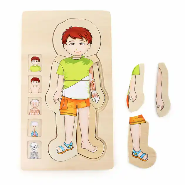Small Foot - Houten Lichaamspuzzel Jongen, 29st. Lage Prijs