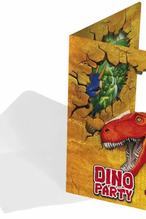Beperkt Aanbod Dino Uitnodigingen, 6st.