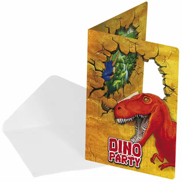 Beperkt Aanbod Dino Uitnodigingen, 6st.