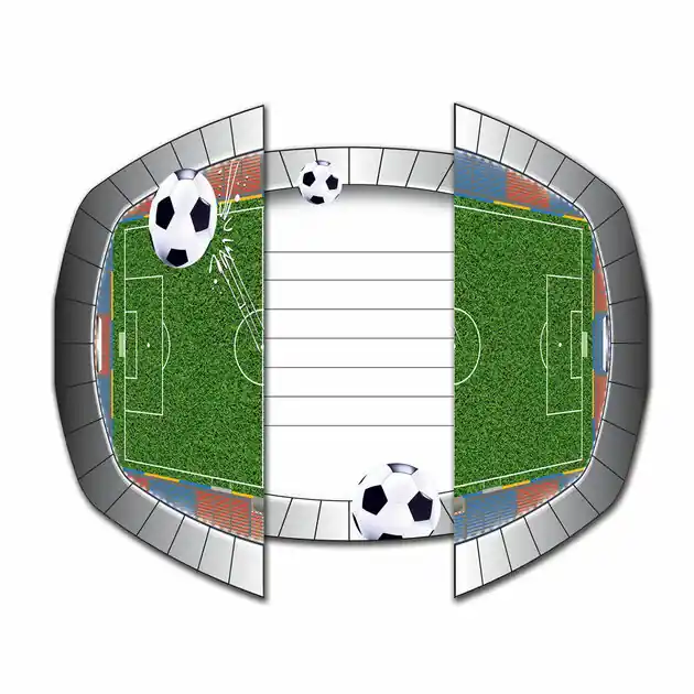 Gratis Retour Voetbal Uitnodigingen, 8st.