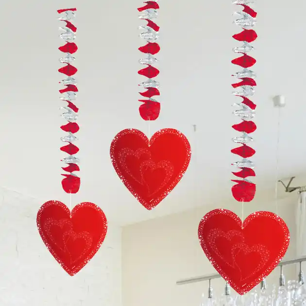 Beperkt Aanbod Hart Hangdecoratie, 3st.