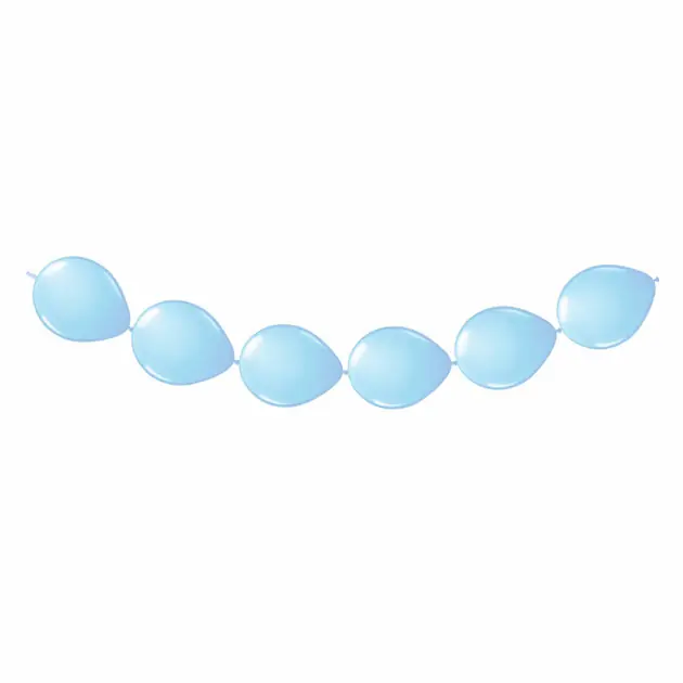 Direct Beschikbaar Lichtblauwe Knoopballonnen, 8st.