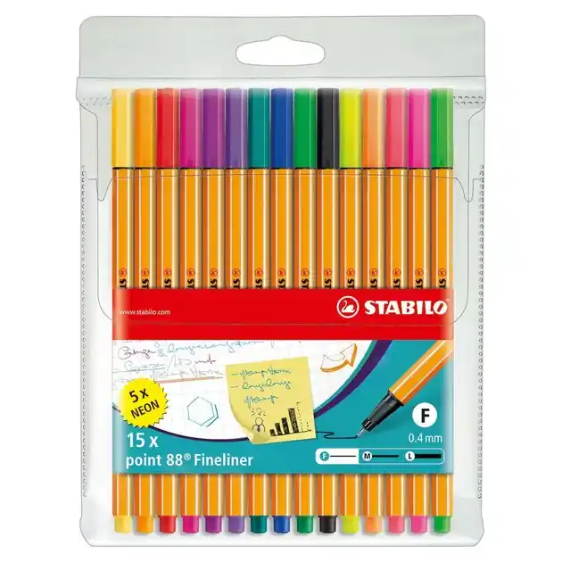 Koop Vandaag STABILO point 88 - Fineliner - Set Met 15 Stuks