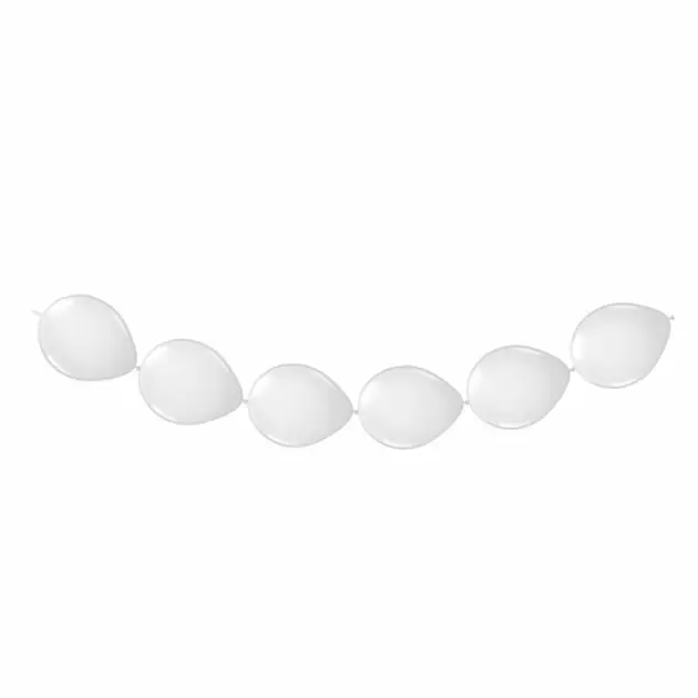 Hete Deal Witte Knoopballonnen, 8st.