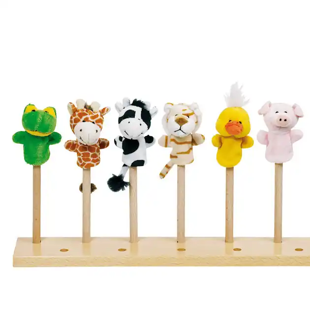Goki Pluche Vingerpop Dier, 6st. Populair