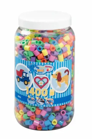 Hama Maxi Strijkkralen in Pot - Pastelmix (050), 1400st. Actieprijs