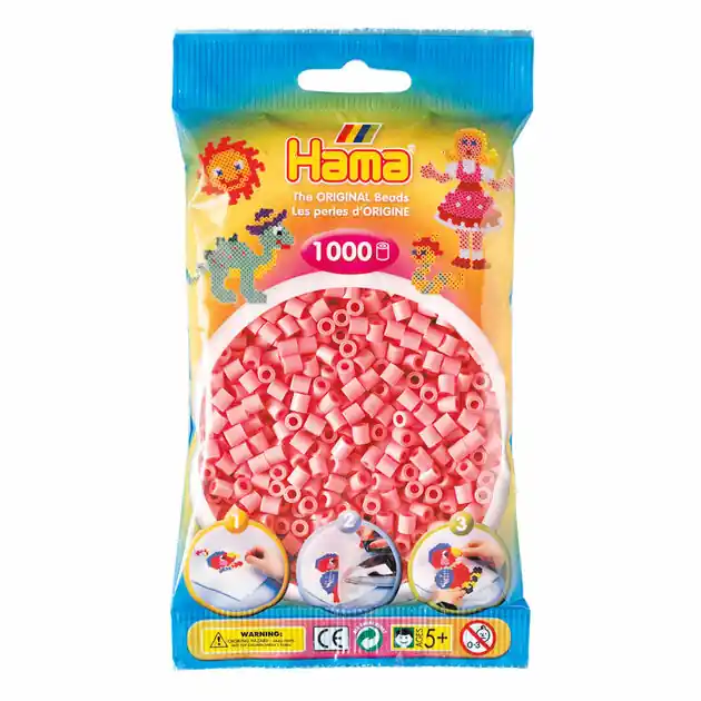 Hama Midi Strijkkralen - Roze (06), 1000st. Betrouwbaar