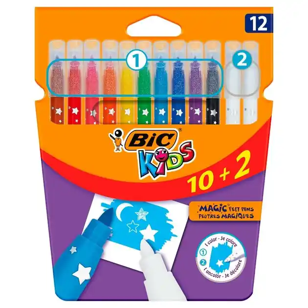 BIC Kids Kleuren & Uitwissen, 10 + 2 gratis Koopje