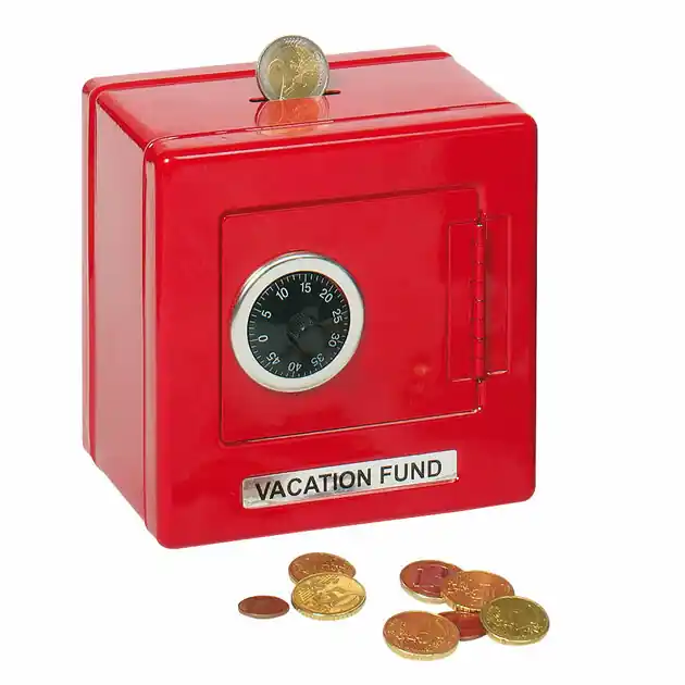 Dagaanbieding Goki Kluis Metaal Rood